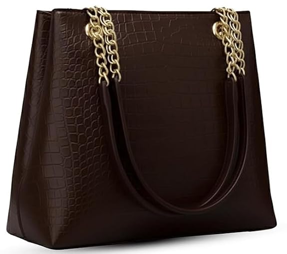 Large Capacity Stylish Textured Tote Handbag for Women | Spacious Leather Shoulder Bag Purse Ideal for Office, College, Shopping & Everyday Carry