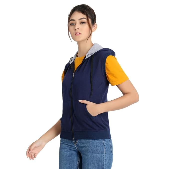 Nora Nico Women's Fleece Sleeveless Sweatshirt Hoodie