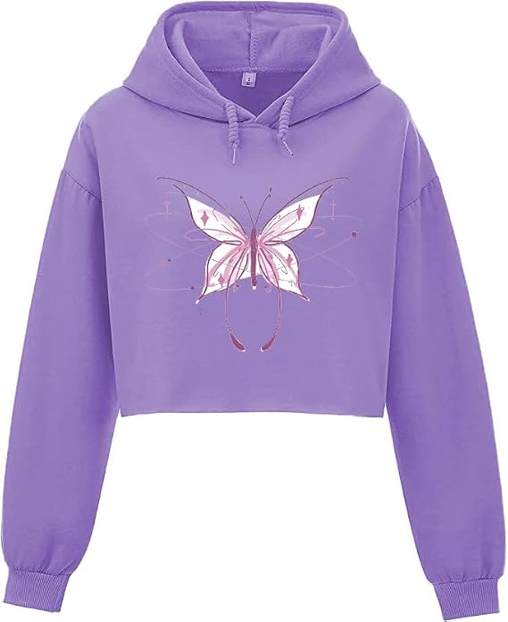 Crop Hoodie Sweatshirt Women Girl Causal Stylish Latest Beige Black Pink Brown White Lavender
