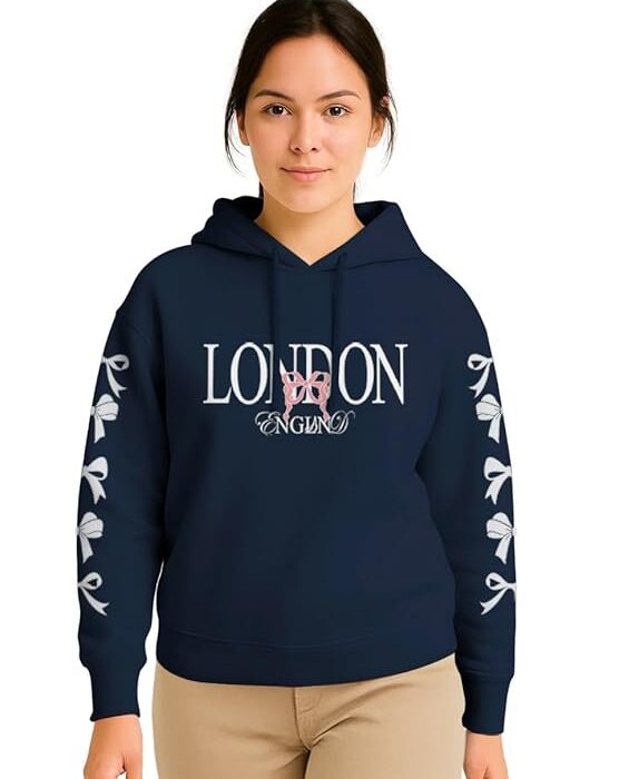 HELLCAT Trendy Cotton Blend Hoodie for Women | Stylish Winter Hooded Sweatshirt for Women