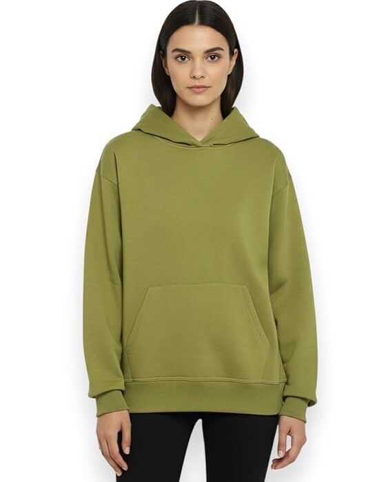 Alan Jones Clothing Women's Cotton Blend Hooded Neck Hoodies