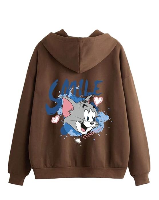 TAGAS Printed Hoodie for Womens | | Casual Zip Front Hoodie, Winterwear for Girls & Woman