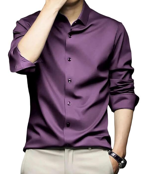 U TURN Men's Casual Printed Striped Stylish Latest Formal Plus Size Shirt for Men