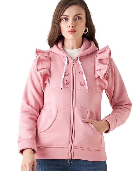 Pivl Women Solid Hooded Casual Jacket For Winter||Winterwear||