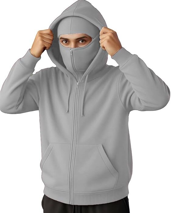AUSK Men Hooded Sweatshirt with Joint Mask || Hoodies for Man Fleece Fabric Full Sleeve Hooded Neck Winter wear for Mens
