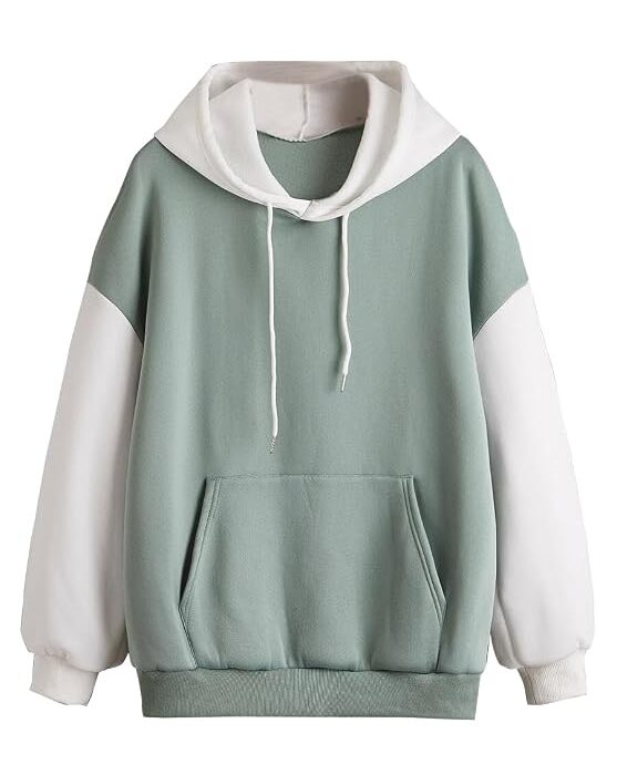 TAGAS Womens Color Block Hoodie | Drawstring Pullover Sweatshirt for Women | Soft Warm Casual Winter Wear