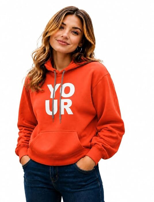 Mack Jonney Women's Printed Fleece Hoodie Sweatshirt|Full Sleeve Pullover Hooded Sweatshirt with Kangaroo Pocket for Winter|Casual Wear & Travel