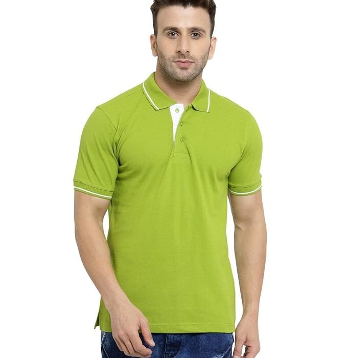 Scott International Men's Organic Cotton Polo T-Shirt | Collar Neck | Half Sleeves | Plain Solid T-Shirt | Regular Fit Casual Polo Shirt for Men | Stylish Men's T-Shirt