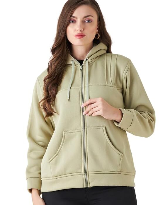 Pivl Women Solid Hooded Jacket for Winter