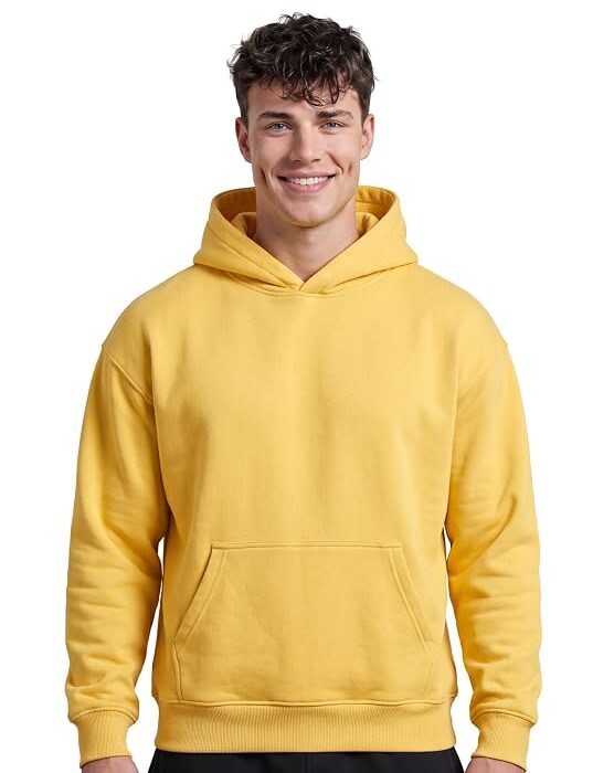 ZENSHARK Hoodies for Man Pullover with Hood | Soft Cotton Fleece Warm Winter Hoodie for Men | Regular Fit Breathable Shape-Retaining Hooded Sweatshirt with Kangaroo Pocket | Gym & Everyday Winter Wear