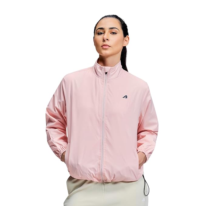 Boldfit Windcheater Jacket for Women, Lightweight & Wind-Resistant with Reflective Cool Jacket for Women, Relaxed Fit-Stylish Windbreaker for Outdoor with Zipper Pockets