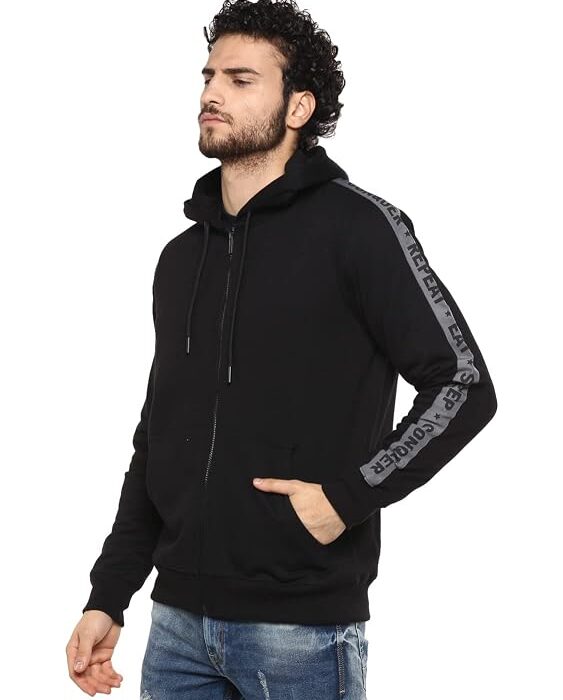 Alan Jones Clothing Men's Taped Cotton Hooded Sweatshirt