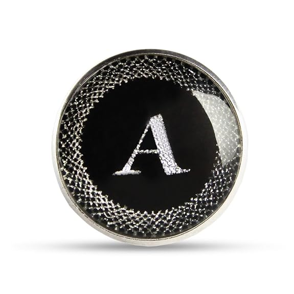 Kavove Black Colored Alphabet Lapel Pin
