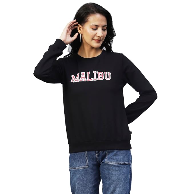 Rigo Fleece Printed Hooded Sweatshirt for Women's | Casual Wear Stylish Huddy Sweatshirts for Women | Full Sleeves Hoodies for Women/Girls