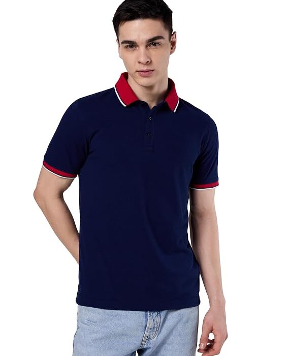 Symbol Premium Men's 100% Cotton Solid Polo T-Shirt - Regular Fit | Pique Knit