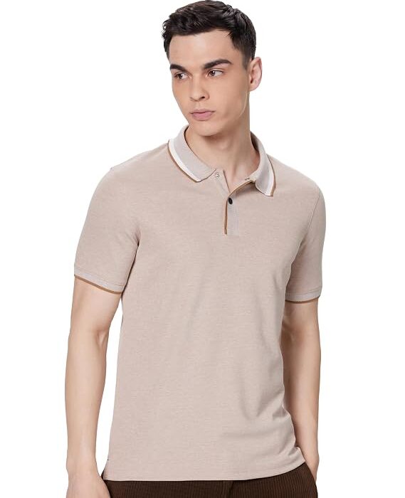 Symbol Premium Men's Cotton Rich Textured Pique Polo T-Shirt - Regular Fit | Pique Knit