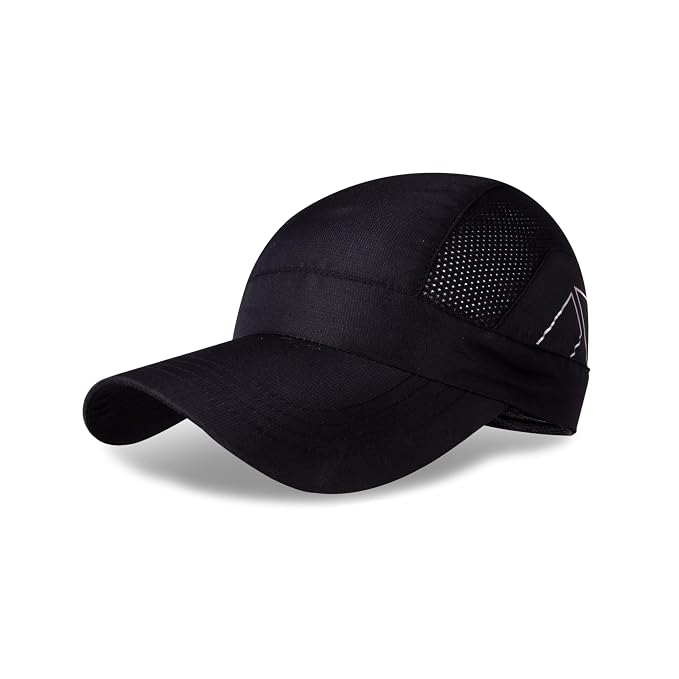 Nivia Aero Unisex Sports Cap, Lightweight Brick Dobby Weave Fabric, Built-in Vent Mesh Zones with Adjustable Strap for Outdoor Sports, Running, Training