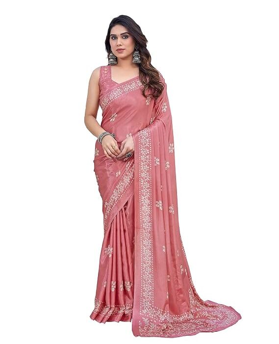 Yashika Women's Elegant Malgudi Art Silk Saree with Blouse Material I Sarees For Woman I Sari