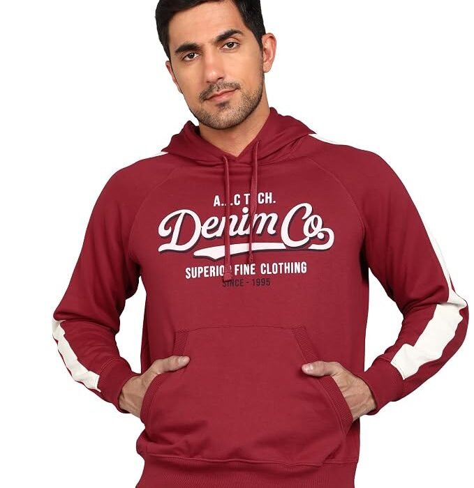 Alan Jones Clothing Men's Cotton Blend Hooded Neck Hoodies
