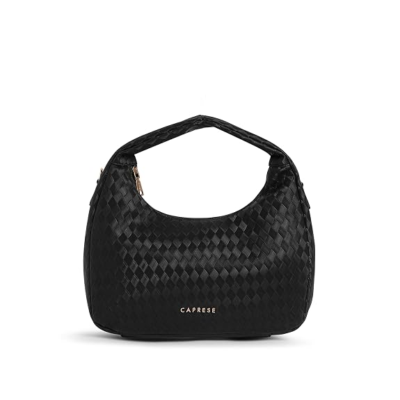 Caprese Maddy Medium Hobo Bag for Women with Adjustable & Detachable Strap | Stylish Textured Handbag for Everyday Use | Perfect for Casual Outings, Work, Travel, and Special Events