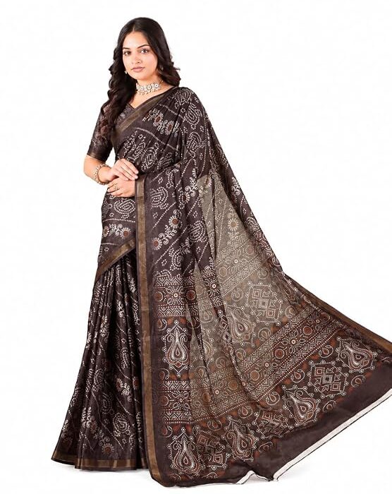 Floral Printed Saree fo women