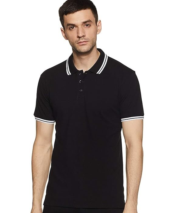 Amazon Brand - Symbol Men's Cotton Rich Solid Polo Collar Tshirts | Half Sleeves | Plain-Regular Fit