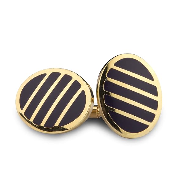 Kovove The Embellished Black Cufflinks for Men