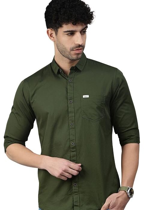 Majestic Man Men Classic Slim Fit Pure Cotton Casual Shirt