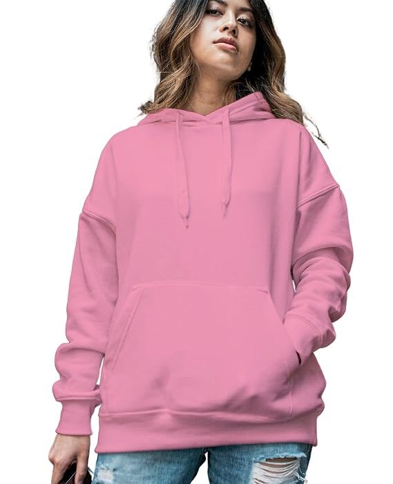 Arispo Women's Plain Fleece Hoodies, Sweatshirt, Winter Sweater Hoodie for Women & Girls