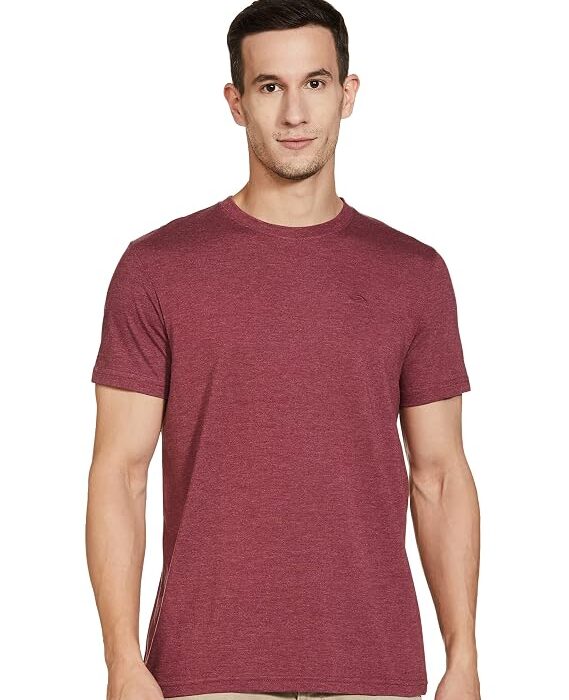 Max Men's Cotton Regular Fit Half Sleeves Crew Neck Solid Lounge T-Shirt
