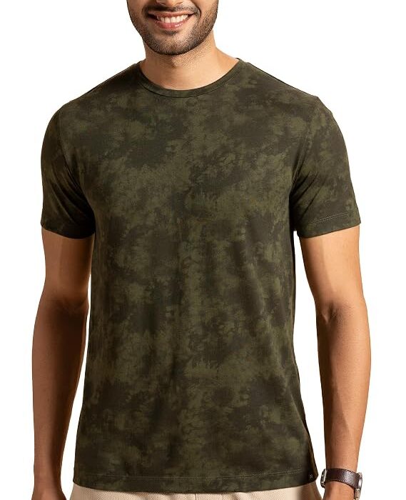 DAMENSCH Regular Fit Cotton Blend Tshirt Half Sleeve Crew Neck Comfortable Casual Lightweight Premium Vortex Elemental Breeeze Tshirts for Men
