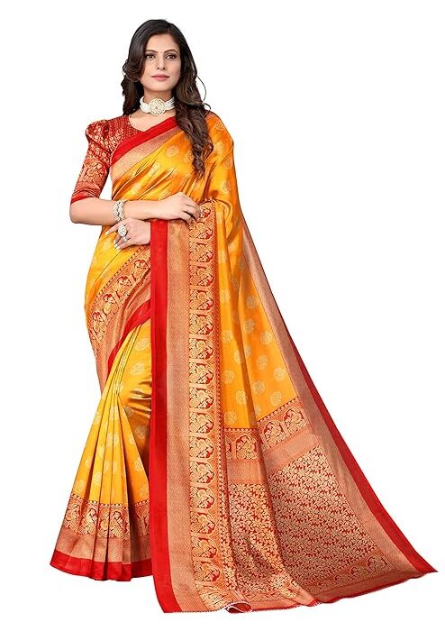 Yashika Womens Jacquard Standard Length Saree